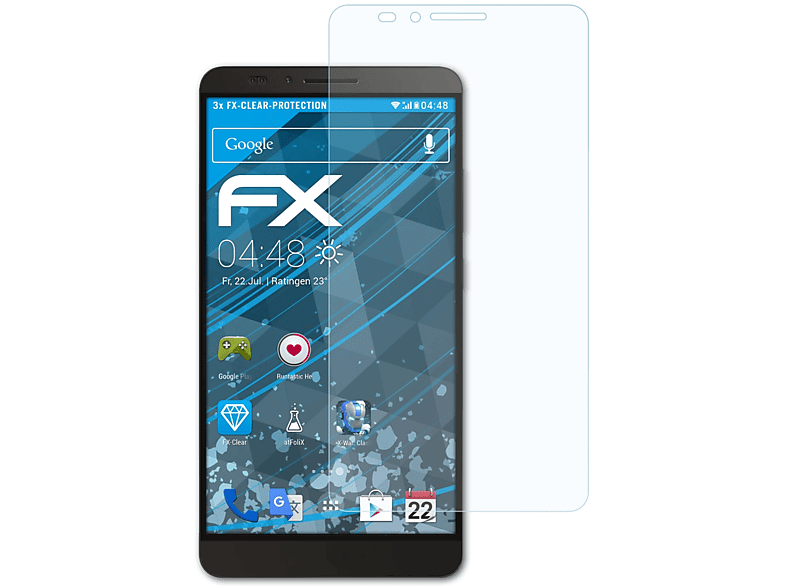 Displayschutz(für ATFOLIX Huawei 3x FX-Clear Ascend 7) Mate