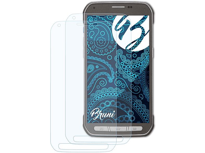 BRUNI 2x Basics-Clear Galaxy Schutzfolie(für Samsung S5 Active)