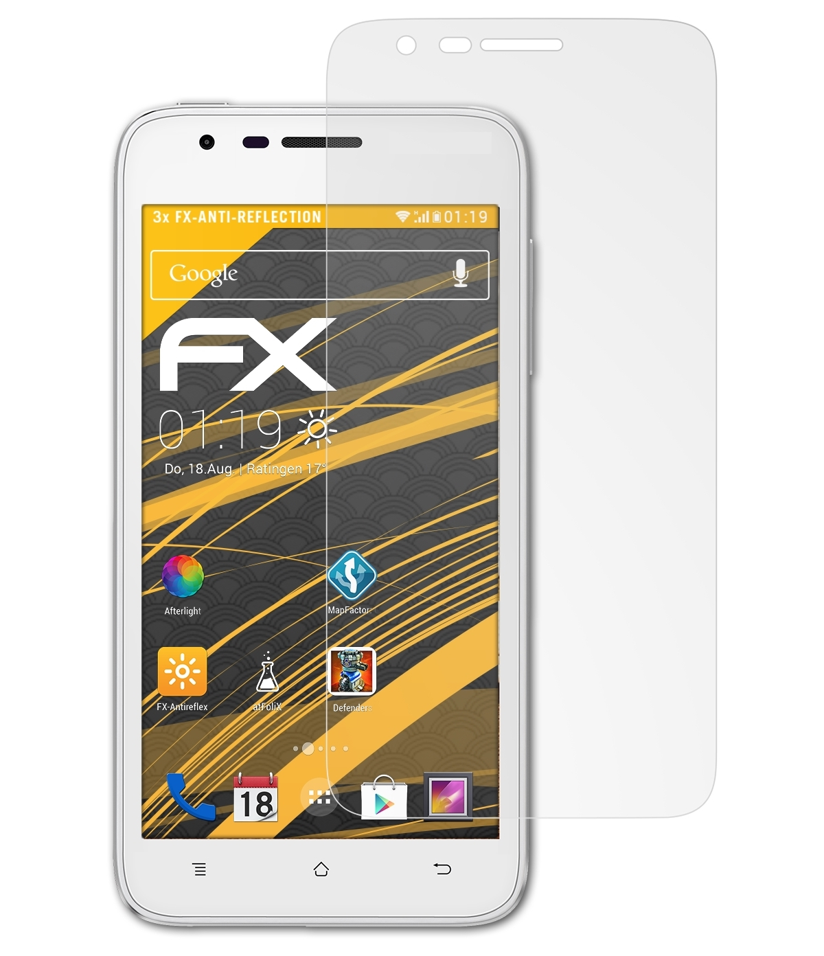 ATFOLIX i803wa) FX-Antireflex Phicomm 3x Displayschutz(für