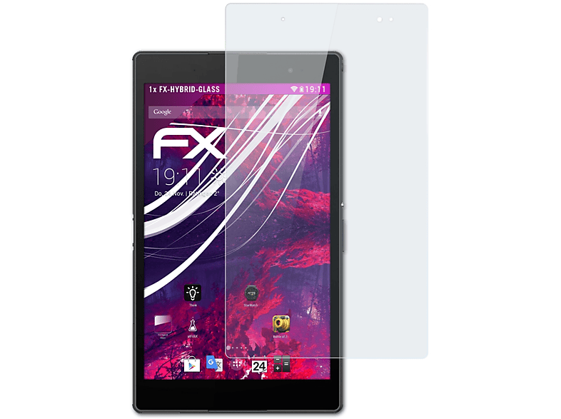 ATFOLIX FX-Hybrid-Glass Schutzglas(für Sony Xperia Tablet Z3 Compact)