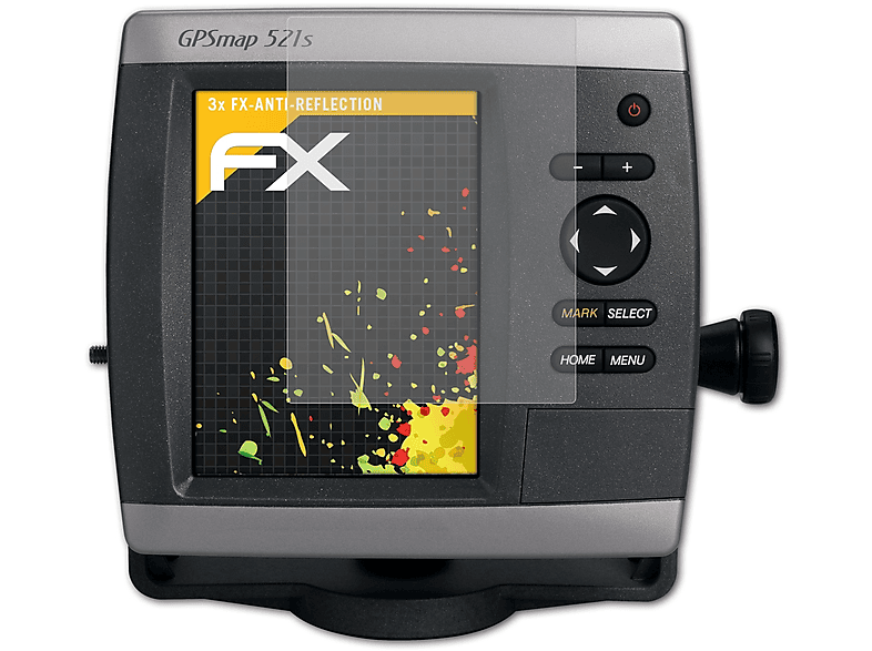 ATFOLIX 3x FX-Antireflex 421s) GPSMap Garmin Displayschutz(für