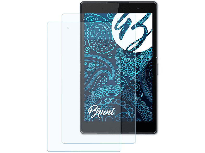 BRUNI 2x Basics-Clear Schutzfolie(für Sony Xperia Z3 Tablet Compact)