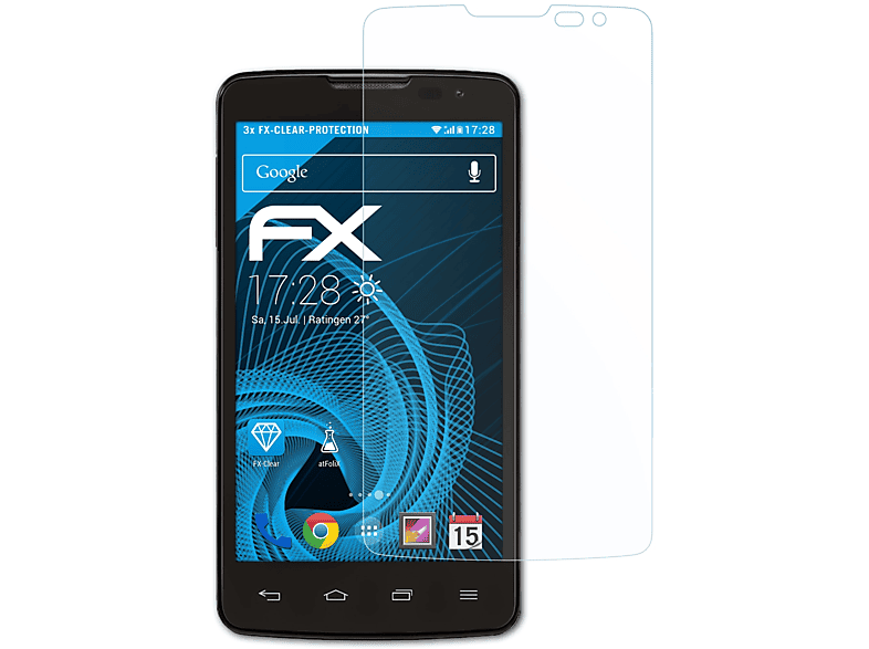 ATFOLIX 3x Displayschutz(für LG L60) FX-Clear