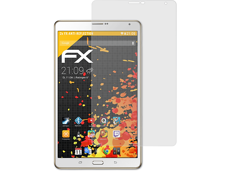 Tab Displayschutz(für 2x Samsung (LTE 8.4 Galaxy ATFOLIX S Model)) FX-Antireflex