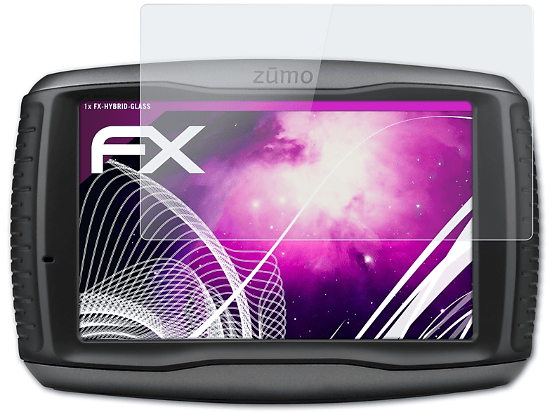ATFOLIX FX-Hybrid-Glass Schutzglas(für Garmin Zumo 590LM)