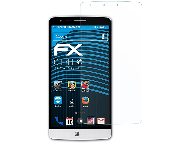 ATFOLIX 3x FX-Clear Displayschutz(für LG G3 S)