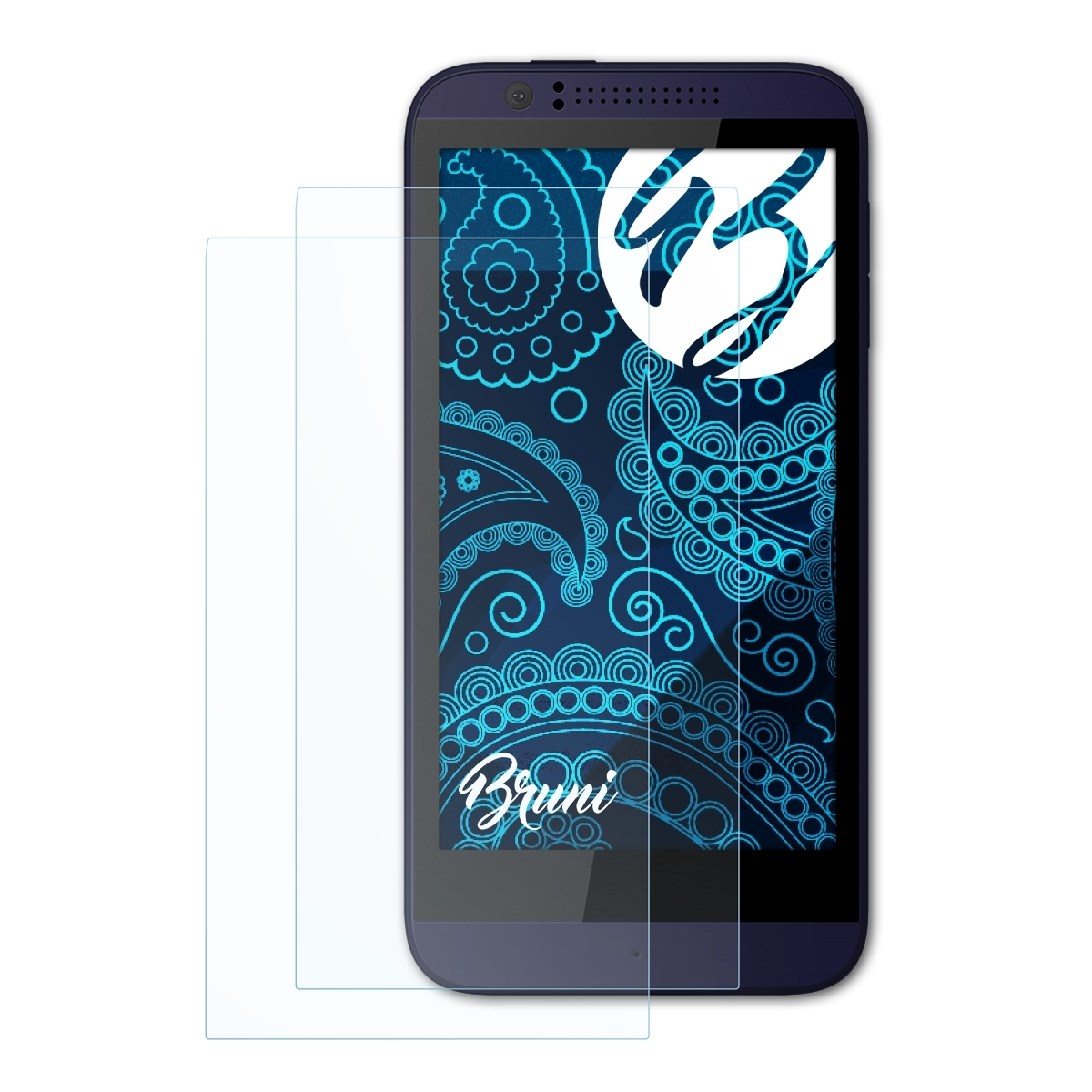 BRUNI 2x Basics-Clear Schutzfolie(für HTC Desire 510)
