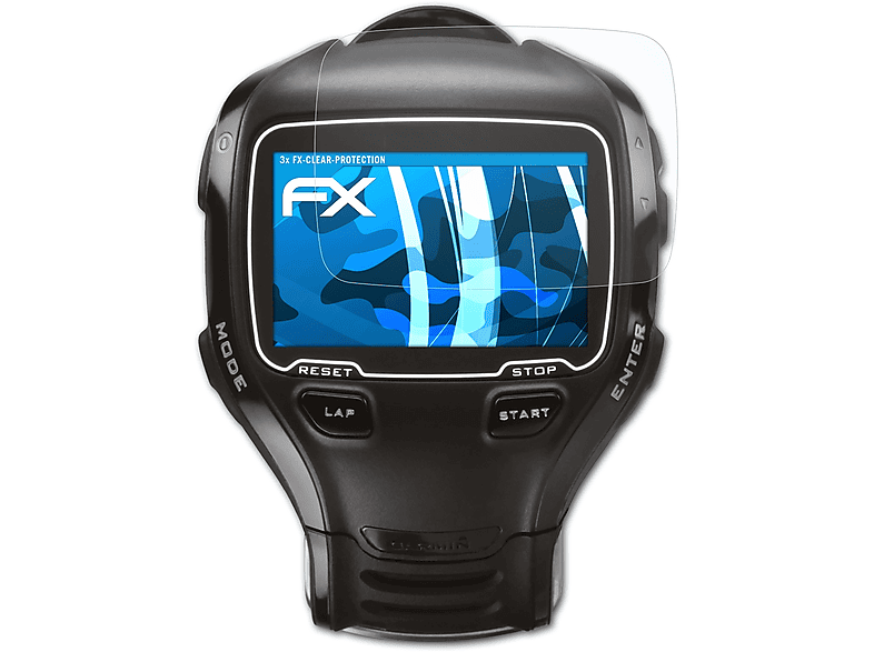 ATFOLIX 3x FX-Clear Displayschutz(für Garmin Forerunner 910XT) | Smartwatch Schutzfolien & Gläser