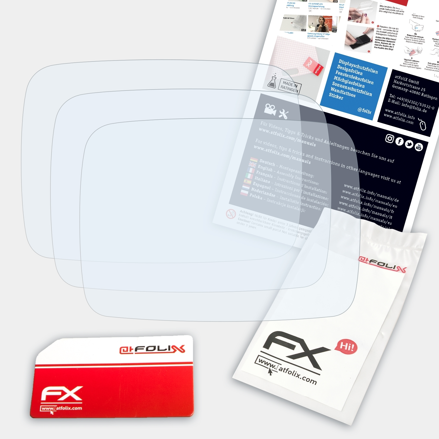 ATFOLIX 3x Displayschutz(für Garmin FX-Clear Forerunner 910XT)