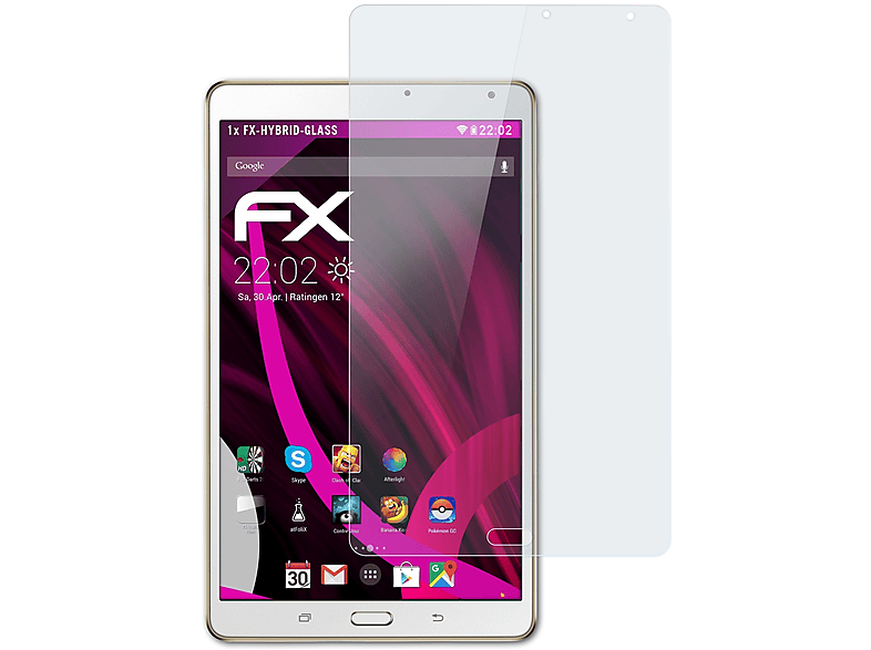 ATFOLIX FX-Hybrid-Glass Schutzglas(für Samsung Galaxy Tab S 8.4 (WiFi Model))