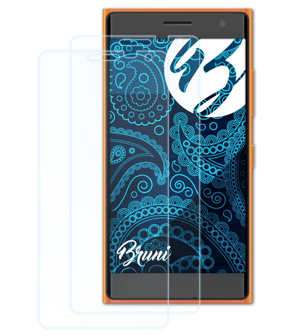 BRUNI 2x Basics-Clear Schutzfolie(für 730 / 735) Nokia Lumia
