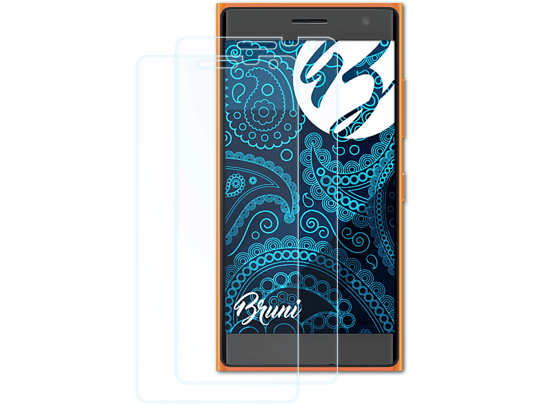 BRUNI 2x Basics-Clear Schutzfolie(für Nokia Lumia 730 / 735)
