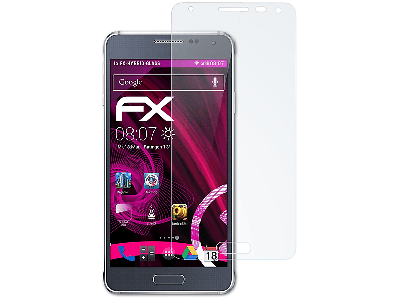 ATFOLIX FX-Hybrid-Glass Schutzglas(für Samsung Galaxy Alpha)