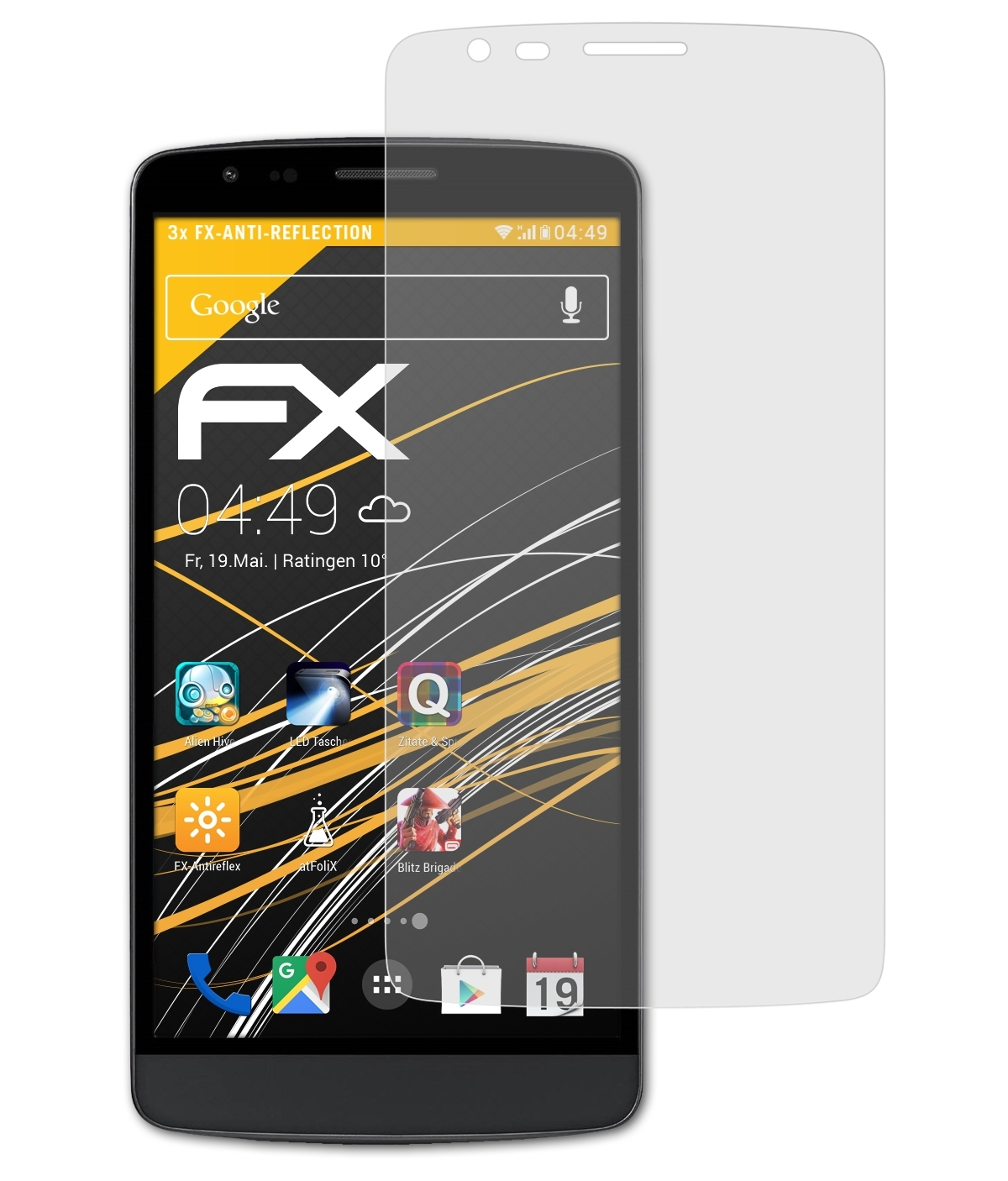 ATFOLIX 3x FX-Antireflex G3 LG Displayschutz(für Stylus)