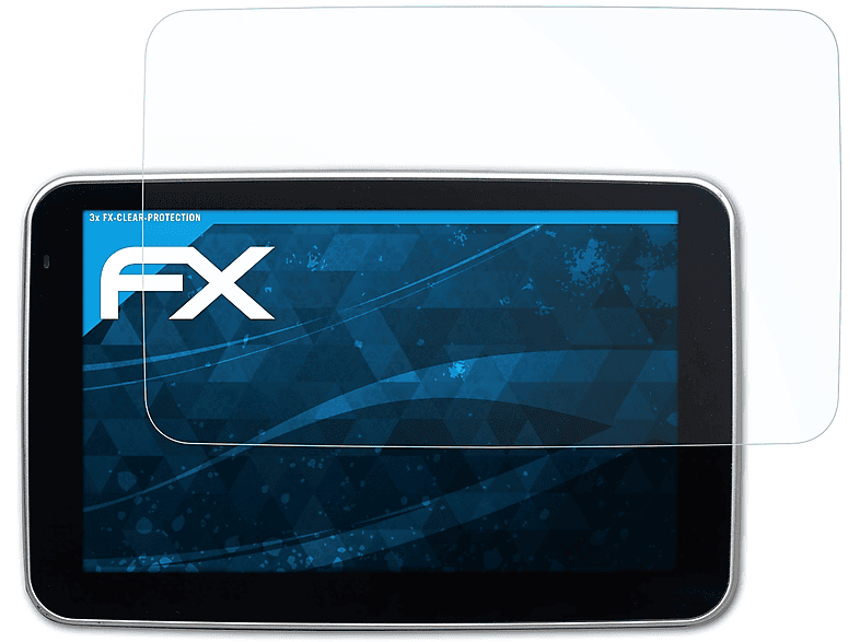 ATFOLIX 3x FX-Clear Displayschutz(für Blaupunkt TravelPilot 51 CE)