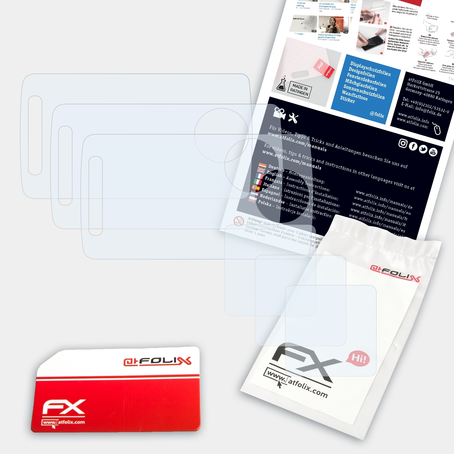 3x RM-LVR2V) Displayschutz(für Sony FX-Clear ATFOLIX