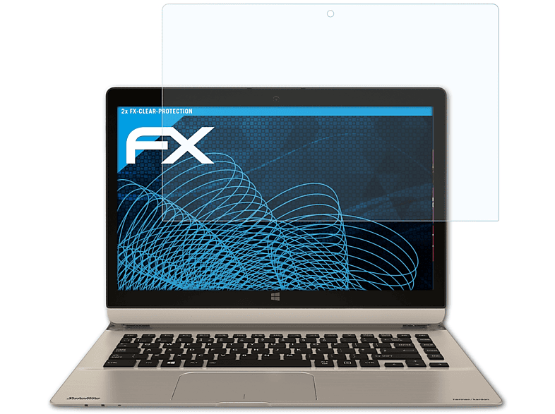 ATFOLIX 2x FX-Clear Displayschutz(für Toshiba Click Pro (P30W-B-104)) Satellite 2