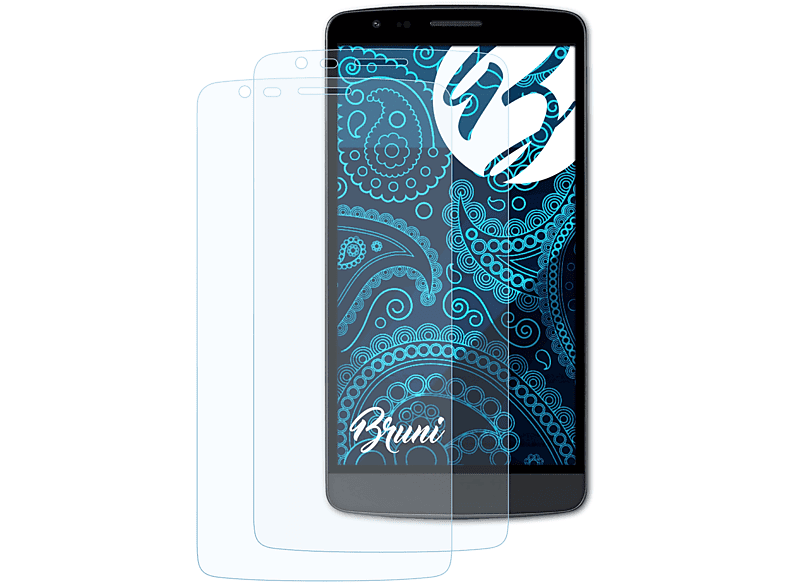 BRUNI 2x Basics-Clear Schutzfolie(für LG G3 Stylus)