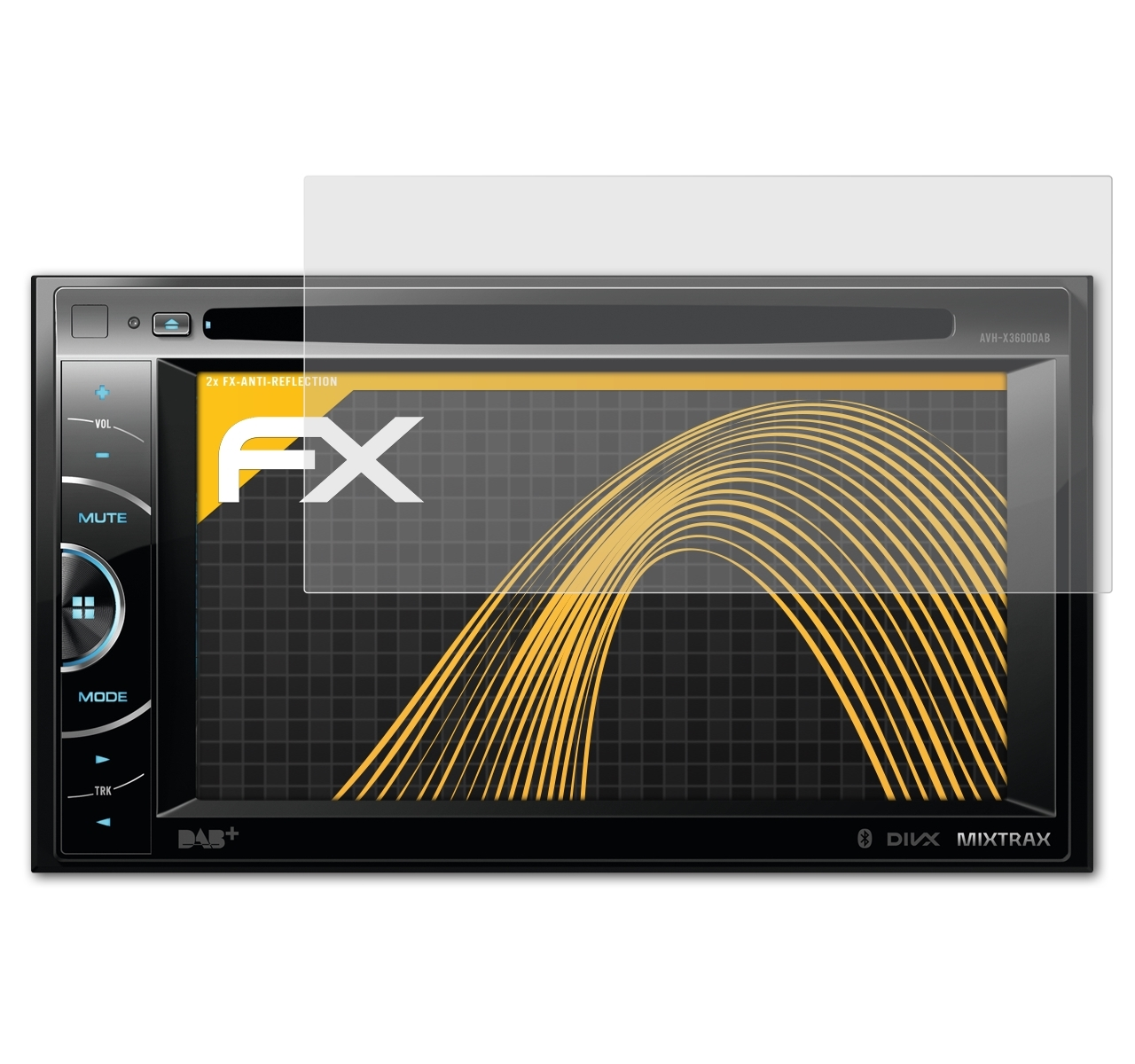 ATFOLIX 2x FX-Antireflex Pioneer Displayschutz(für AVH-X3600DAB)