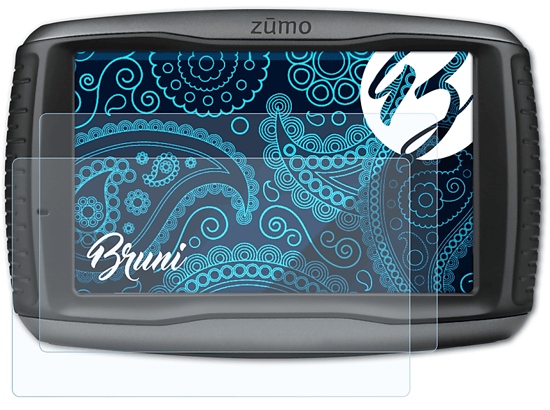 BRUNI 2x Basics-Clear Schutzfolie(für Garmin Zumo 590LM)
