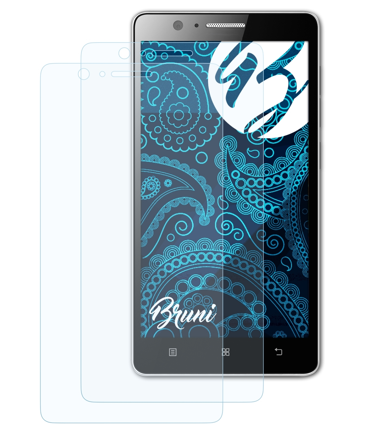 A536) BRUNI Basics-Clear 2x Schutzfolie(für Lenovo
