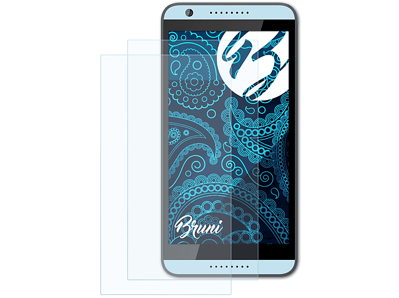 BRUNI 2x Basics-Clear Schutzfolie(für HTC Desire 820 / 820G+)