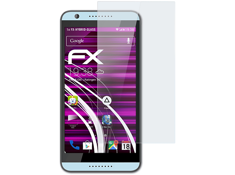 ATFOLIX FX-Hybrid-Glass Schutzglas(für HTC Desire 820 / 820G+)