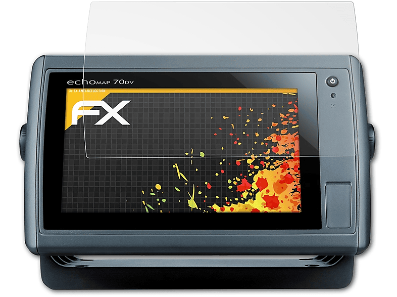 ATFOLIX 3x FX-Antireflex Displayschutz(für Garmin echoMAP 70s/70dv)