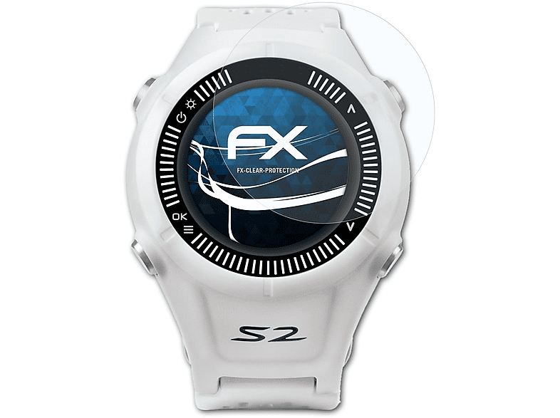 3x S2) Approach ATFOLIX FX-Clear Garmin Displayschutz(für