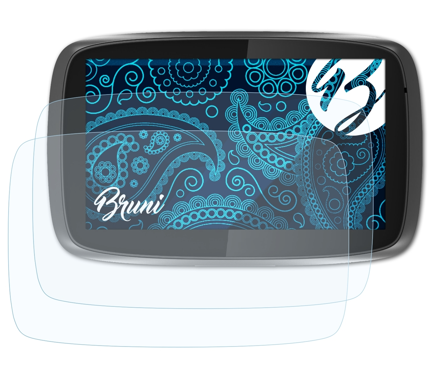 BRUNI 2x Speak&Go TomTom GO 600 Basics-Clear (2014)) Schutzfolie(für