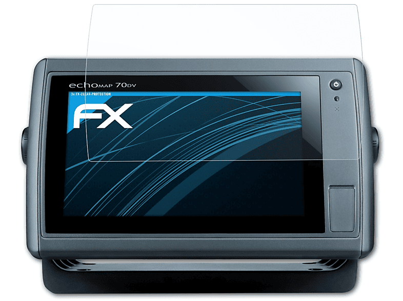 ATFOLIX 3x FX-Clear Displayschutz(für Garmin echoMAP 70s/70dv)
