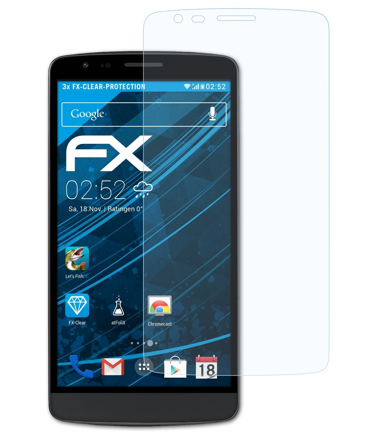 ATFOLIX 3x FX-Clear LG Displayschutz(für G3 Stylus)
