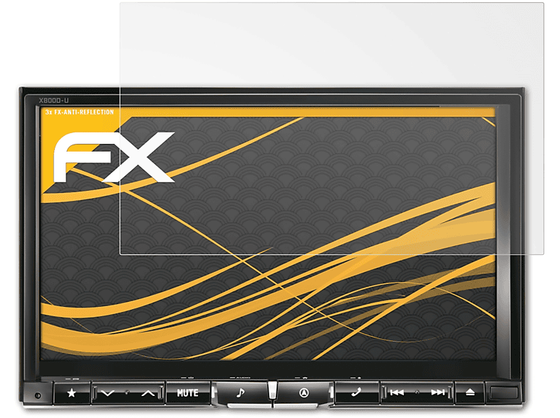 ATFOLIX 3x FX-Antireflex Displayschutz(für Alpine X800D-U)