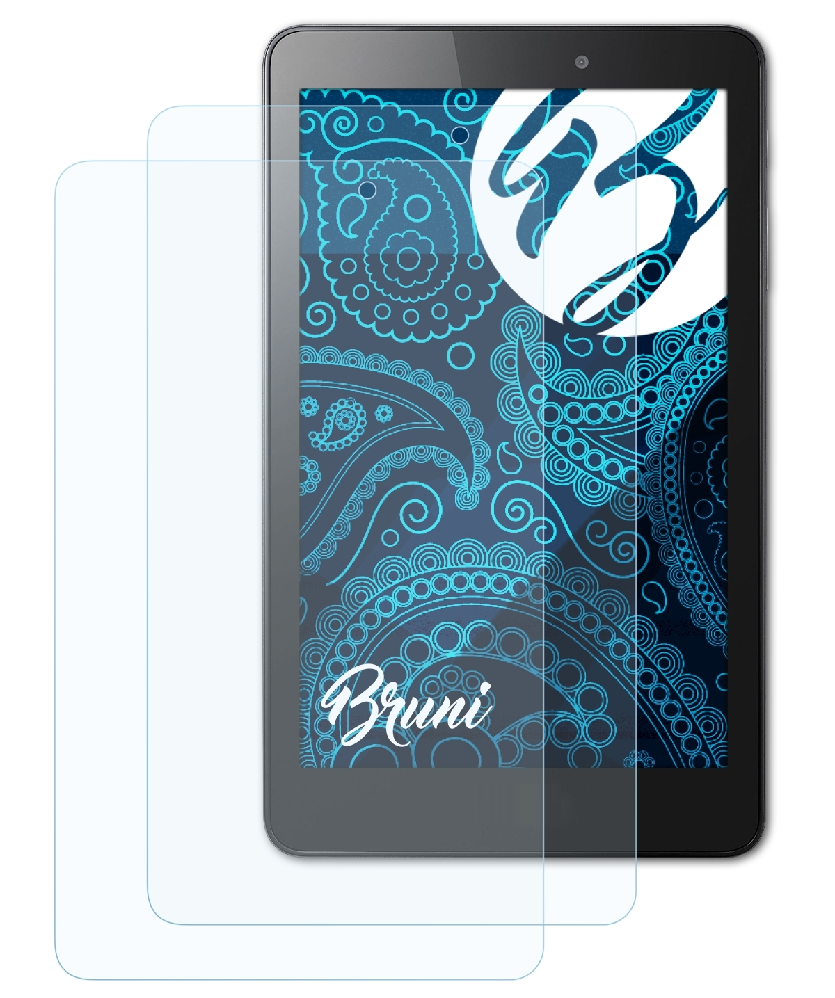 BRUNI 2x Basics-Clear Schutzfolie(für Acer (B1-810)) One Iconia 8