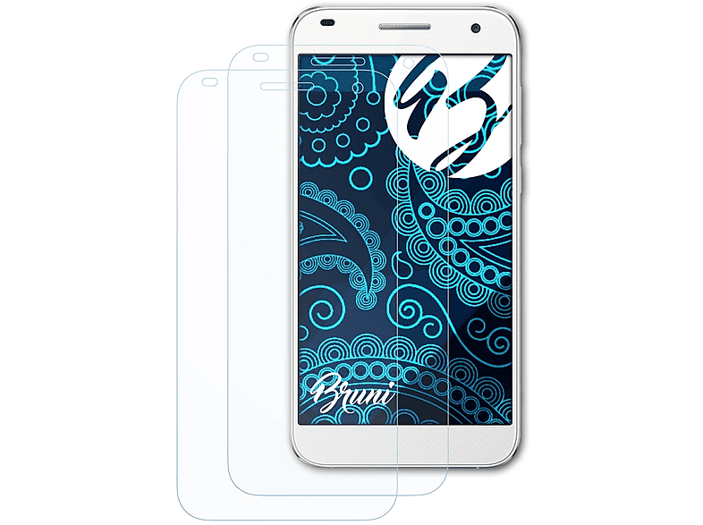 BRUNI 2x Basics-Clear Ascend G7) Schutzfolie(für Huawei