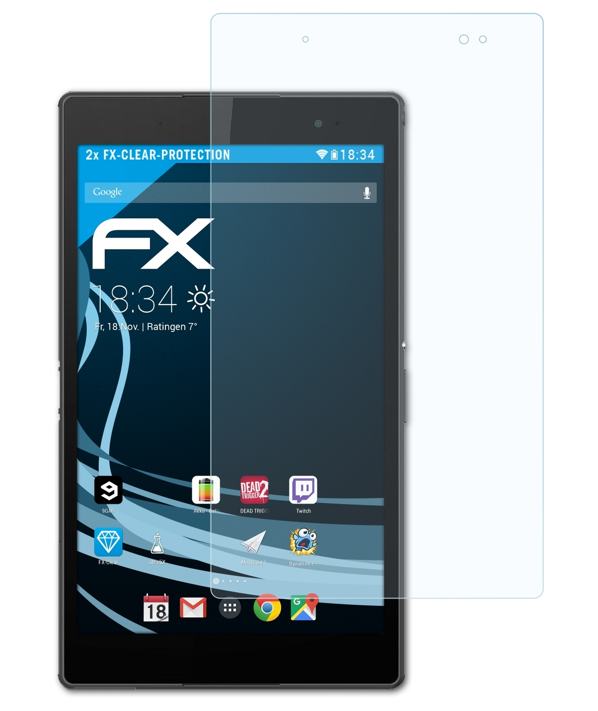 ATFOLIX 2x FX-Clear Displayschutz(für Tablet Xperia Z3 Sony Compact)
