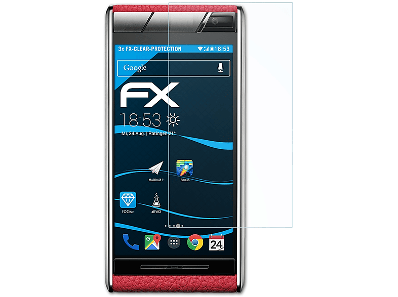 FX-Clear Aster) ATFOLIX Vertu Displayschutz(für 3x