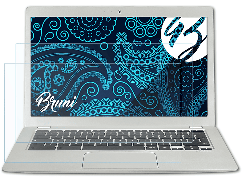 BRUNI 2x Basics-Clear Schutzfolie(für Google Chromebook 2 (13.3 Inch) (Toshiba))