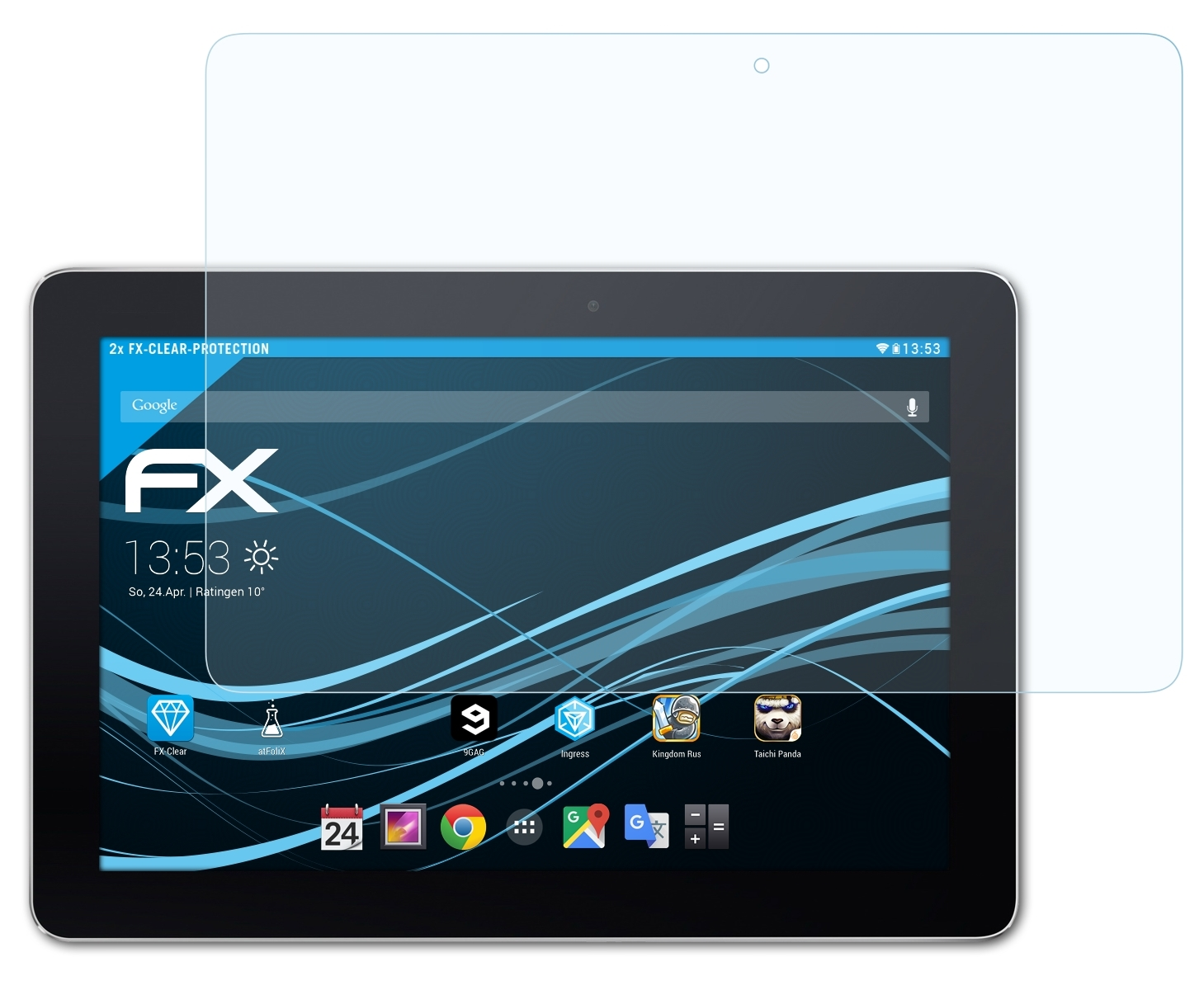 ATFOLIX 2x FX-Clear Displayschutz(für 10 MeMO Pad (ME103K)) Asus