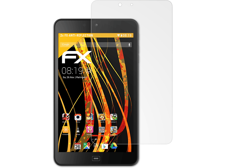 ATFOLIX 2x Displayschutz(für 8) FX-Antireflex Tolino Tab