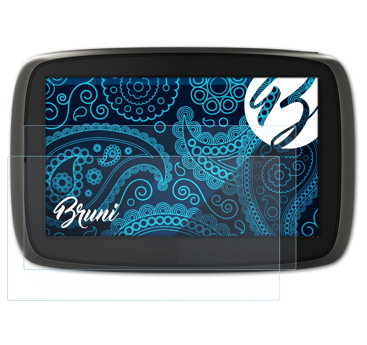 BRUNI 2x Basics-Clear Schutzfolie(für TomTom Start 60 (2014))
