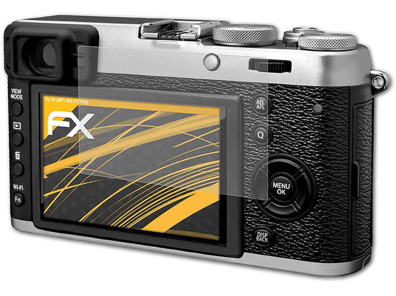 3x Displayschutz(für ATFOLIX Fujifilm X100T) FX-Antireflex