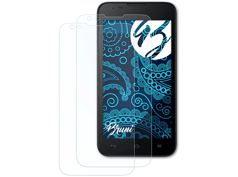 BRUNI 2x Basics-Clear Schutzfolie(für Huawei Ascend Y550)