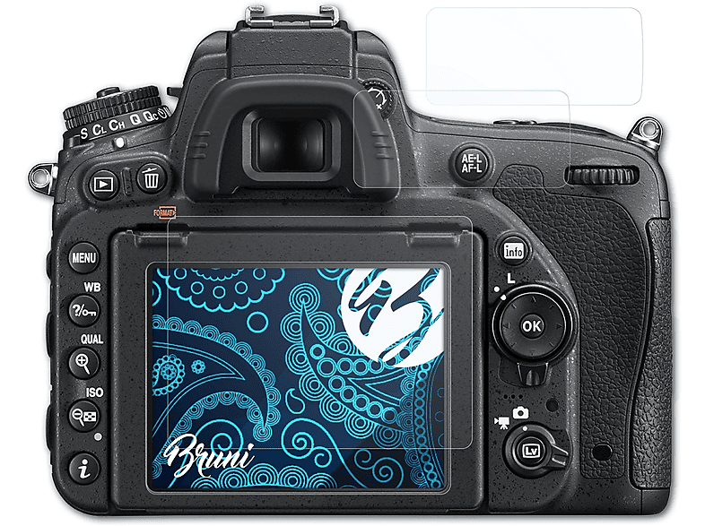 BRUNI 2x Basics-Clear Schutzfolie(für Nikon D750) | Kamera Schutzfolie