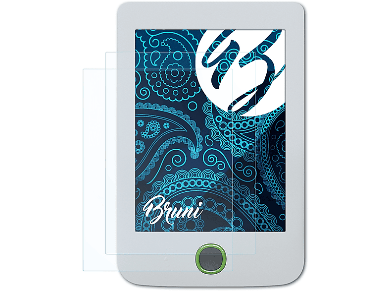 BRUNI 2x Basics-Clear Schutzfolie(für PocketBook Basic 2)