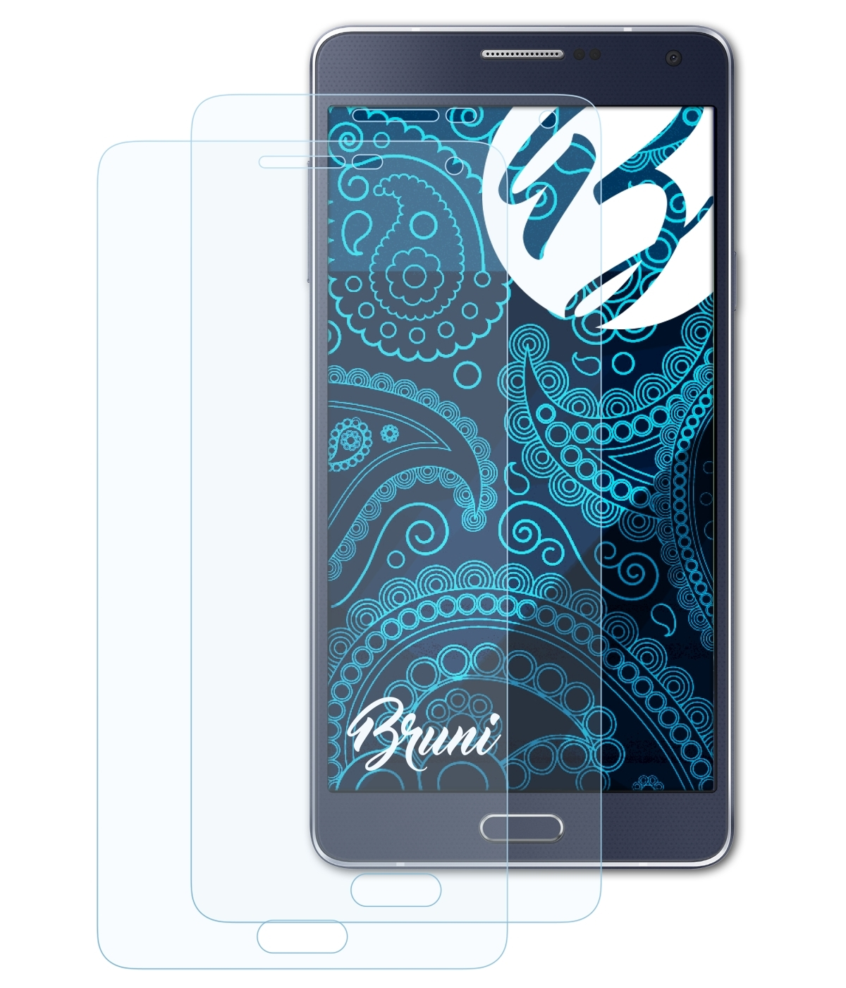 BRUNI 2x Basics-Clear A7 Galaxy (2015)) Schutzfolie(für Samsung