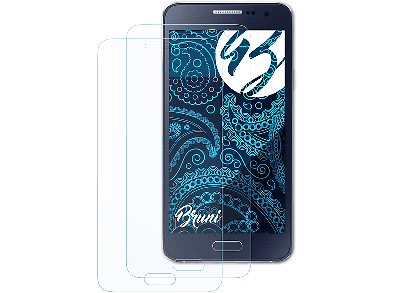 BRUNI 2x Galaxy Schutzfolie(für A3 Samsung Basics-Clear (2015))