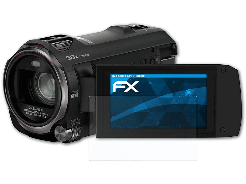 ATFOLIX FX-Clear Panasonic HC-V777) Displayschutz(für 3x