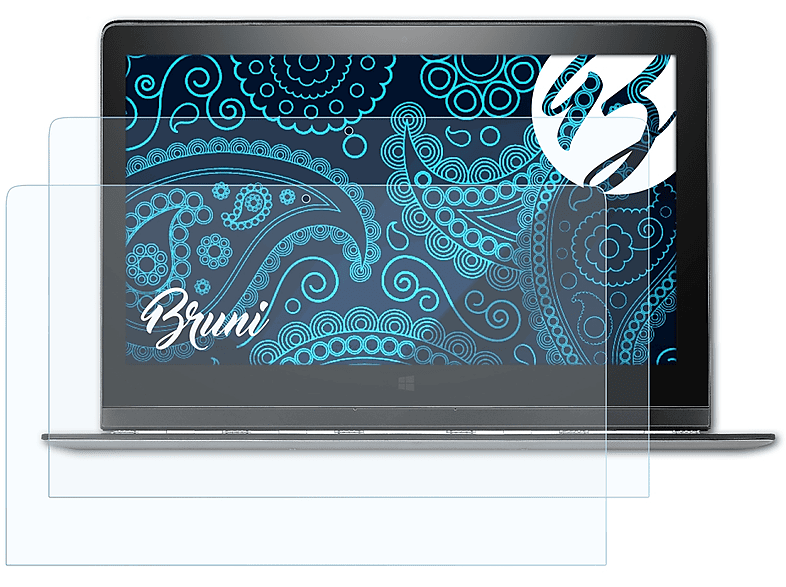 BRUNI 2x Basics-Clear Schutzfolie(für Lenovo Yoga 3 Pro)