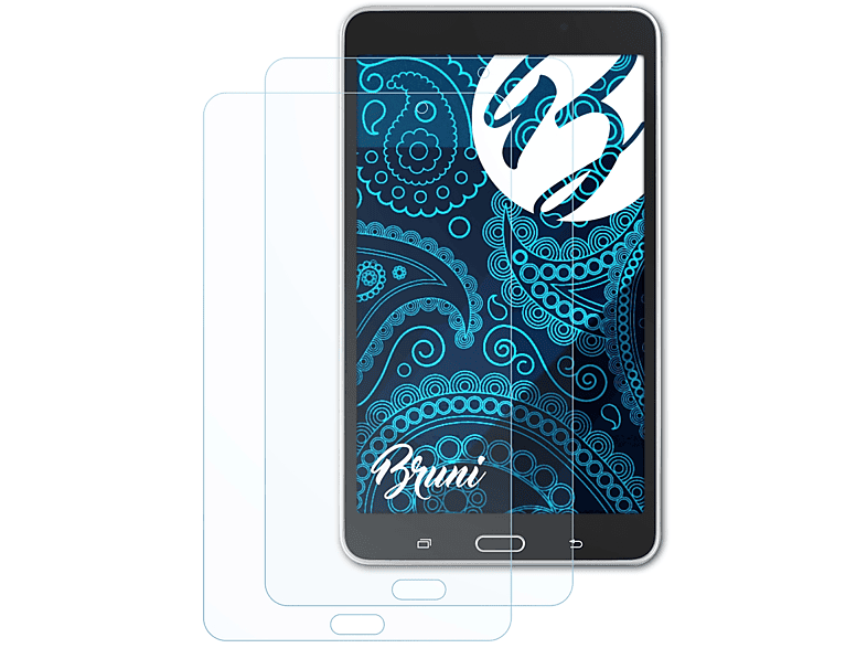 BRUNI 2x Basics-Clear Schutzfolie(für NOOK) Galaxy Samsung 4 Tab